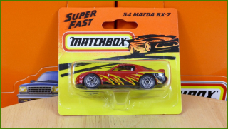 Matchbox Model Autíčka (Made in Thailand) No.54 - Mazda RX-7 (neotevřeno)