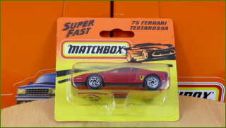Matchbox Model Autíčka (Made in Thailand) No.75 - Ferrari Testarossa (neotevřeno)