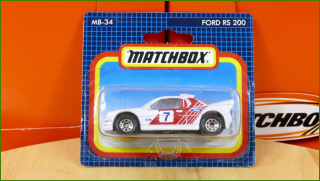 Matchbox Model Autíčka (Made in China) MB-34 - Ford RS 200