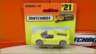 Matchbox Model Autíčka (Made in China) No.21 - Ferrari F-50