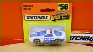 Matchbox Model Autíčka (Made in Thailand) No.56 - Camaro Police