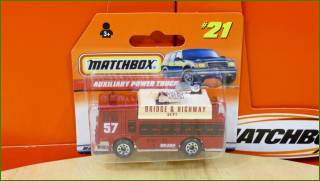 Matchbox Autíčko (Made in China) No.21 - Auxiliary Power Truck