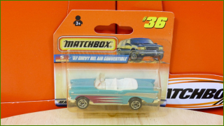Matchbox Autíčko (Made in China) No.36 - ´57 Chevy Bel Air Convertible