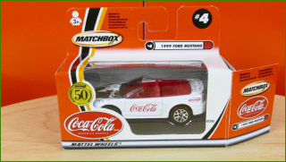 Matchbox Autíčko (Made in China) No.4 - Coca-Cola - ´99 Mustang - 50th Anniversary