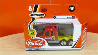 Matchbox Autíčko (Made in China) No.5 Coca-Cola Scania - 50th Anniversary