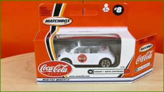 Matchbox Autíčko (Made in China) Coca-Cola - No.8 - VW Beetle Concept 1