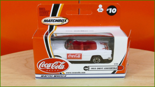 Matchbox Autíčko (Made in China) Coca-Cola - No.10 - 1955 Chevy Convertible