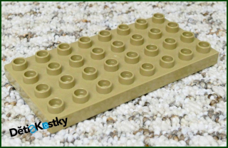 Lego® Duplo® Podložka/Destička 4x8 Tmavě Béžová