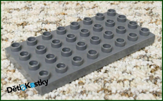 Lego® Duplo® Podložka/Destička 4x8 Tmavě Šedá