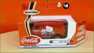 Matchbox Autíčko (Made in China) Coca-Cola No.4 - Chevy Van 4x4