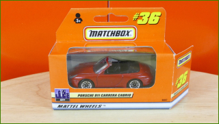Matchbox Autíčko (Made in China) No.36 - Porsche 911 Carrera Cabrio