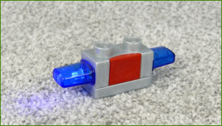 Lego® Duplo® Majáček/Maják  - Houká Bliká - Modro-Šedý (Boční Tlačítko) (Včetně Baterií)