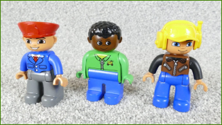 Lego® Duplo® Set Tří Figurek (Pilot, Černoušek, Průvodčí)