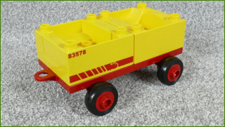 Lego Duplo vozík s korbami - prasklinka podvozku