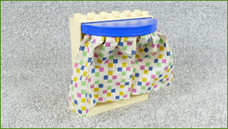 Lego Duplo stěna se záclonkou