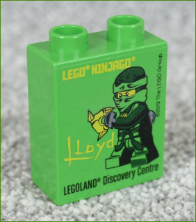 Lego® Duplo® Kostka 1x2x2 Světle Zelená - Legoland 2019 Ninjago Lloyd