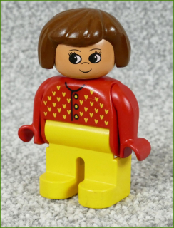 Lego® Duplo® Figurka Maminka V Červeném se Žlutými Kalhotami