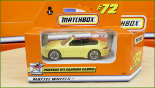 Matchbox Autíčko #72 - Porsche 911 Carrera Cabrio
