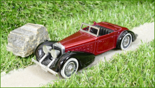 Autíčko Matchbox Models of Yesteryear - No. Y-17 - 1938 Hispano-Suiza - nabarvená kola