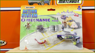 Matchbox Set Action System Mechanic - Otevřený - Chybí Autíčko
