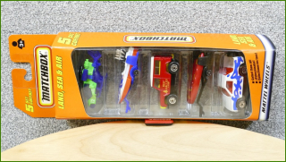 Matchbox 5 Pack Set - Land, Sea And Air
