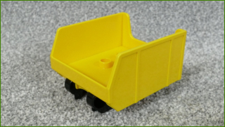 Lego® Duplo® Korba pro Nákladní a Jiná Auta (Žlutý-Černá Úzká Základna)