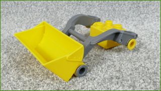 Lego® Duplo® Krátké Rameno s Radlicí (Žlutá Kostka)