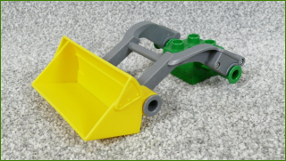 Lego® Duplo® Krátké Rameno s Radlicí (Zelená Kostka)