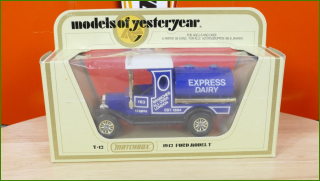 Matchbox Autíčko Models Of Yesteryear - Y-12 - 1912 Ford Model T - Express Dairy