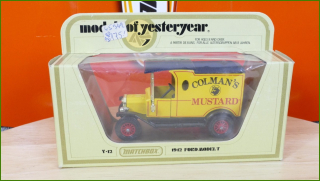 Matchbox Autíčko Models Of Yesteryear - Y-12 - Ford Model T - Colman's Mustard