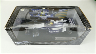 Model Formule Hot Wheels 1:18 - Williams F1 FW24 - Ralf Schumacher s Krabicí