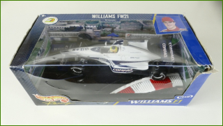 Model Formule Hot Wheels 1:18 - Williams F1 FW21 - Ralf Schumacher s Krabicí