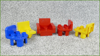 Lego Duplo židličky - horší stav