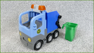 Lego Duplo popelářské auto s popelnicí - popelnice horší