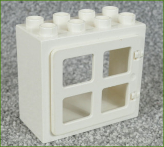 Lego® Duplo® Kostka s Oknem Bílá - Bílá Okenice
