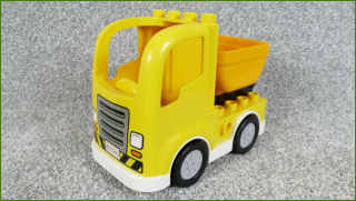 Lego® Duplo® Nákladní Auto Žluté - Oranžová Vyklápěcí Korba - Podvozek Setrvačník