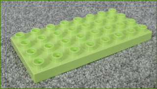 Lego® Duplo® Podložka/Destička 4x8 Světlá Fosforově Zelená