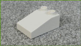 Lego® Duplo® Kostka 2x3 Zkosená Bílá Stříška - Nová