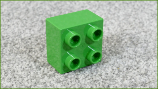 Lego® Duplo® Kostka 2x2 Světle Zelená - Nová