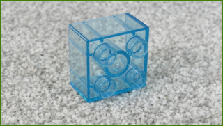 Lego® Duplo® Kostka 2x2 Průhledná Světle Modrá - Nová