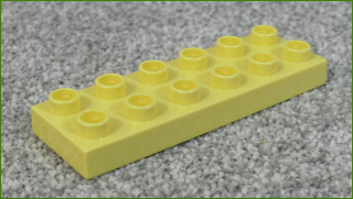 Lego® Duplo® Destička 2x6 Světle Žlutá - Nová