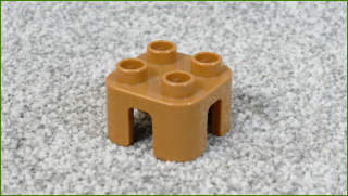 Lego® Duplo® Taburet/Židlička Světlounce Hnědá - Nová