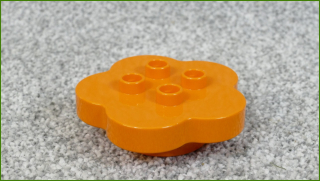 Lego® Duplo® Kostka Tvar Květiny Tmavě Oranžová - Nová
