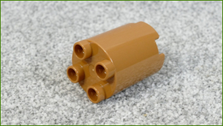 Lego® Duplo® Kostka 2x2x2 Váleček Světlounce Hnědý - Nová