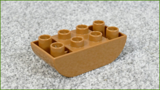Lego® Duplo® Kostka 2x4 Invert Světlounce Hnědá - Nová