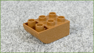 Lego® Duplo® Kostka 2x3 Invert Světlounce Hnědá - Nová