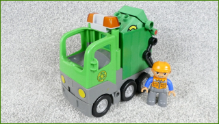 Lego Duplo popelářské auto s jinou popelnicí
