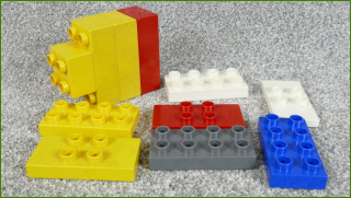 Lego Duplo kostky - horší stav a destičky