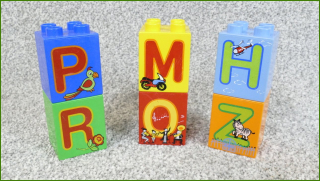 Lego Duplo kostky s písmeny