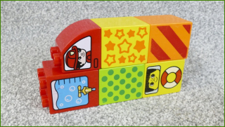 Lego Duplo kostky s obrázky - škráblé